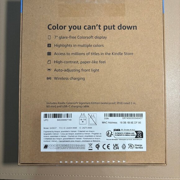 Amazon Kindle Colorsoft Signature Edition 32GB New - Sealed in box - Picture 2 of 4